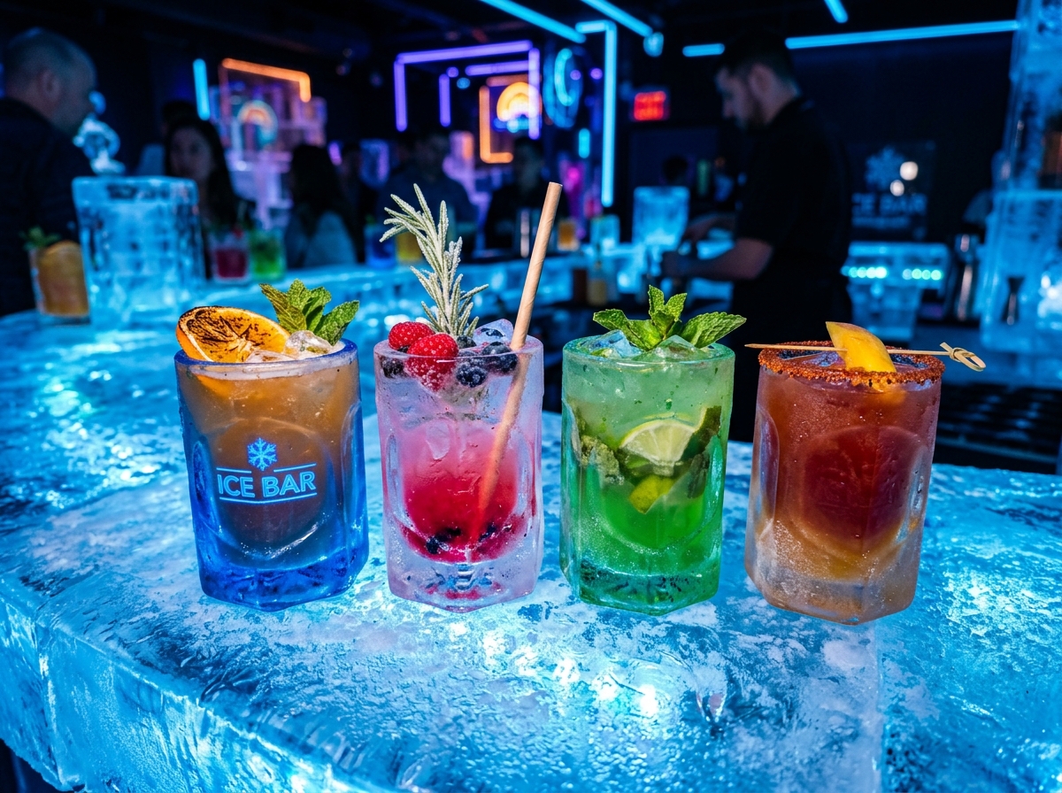 Tragos en vasos de hielo ICE BAR EXPERIENCE